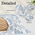 thumbnail image 6 of Light Blue Farmhouse Standard Size Pillow Cover,Pillowcase Protectors with Zipper,Breathable Decorative Throw Pillow Case Cover,Retro Botanical Plant Fruit Leaf Pillow Shams for Couch Sofa 20x26Inch, 6 of 8