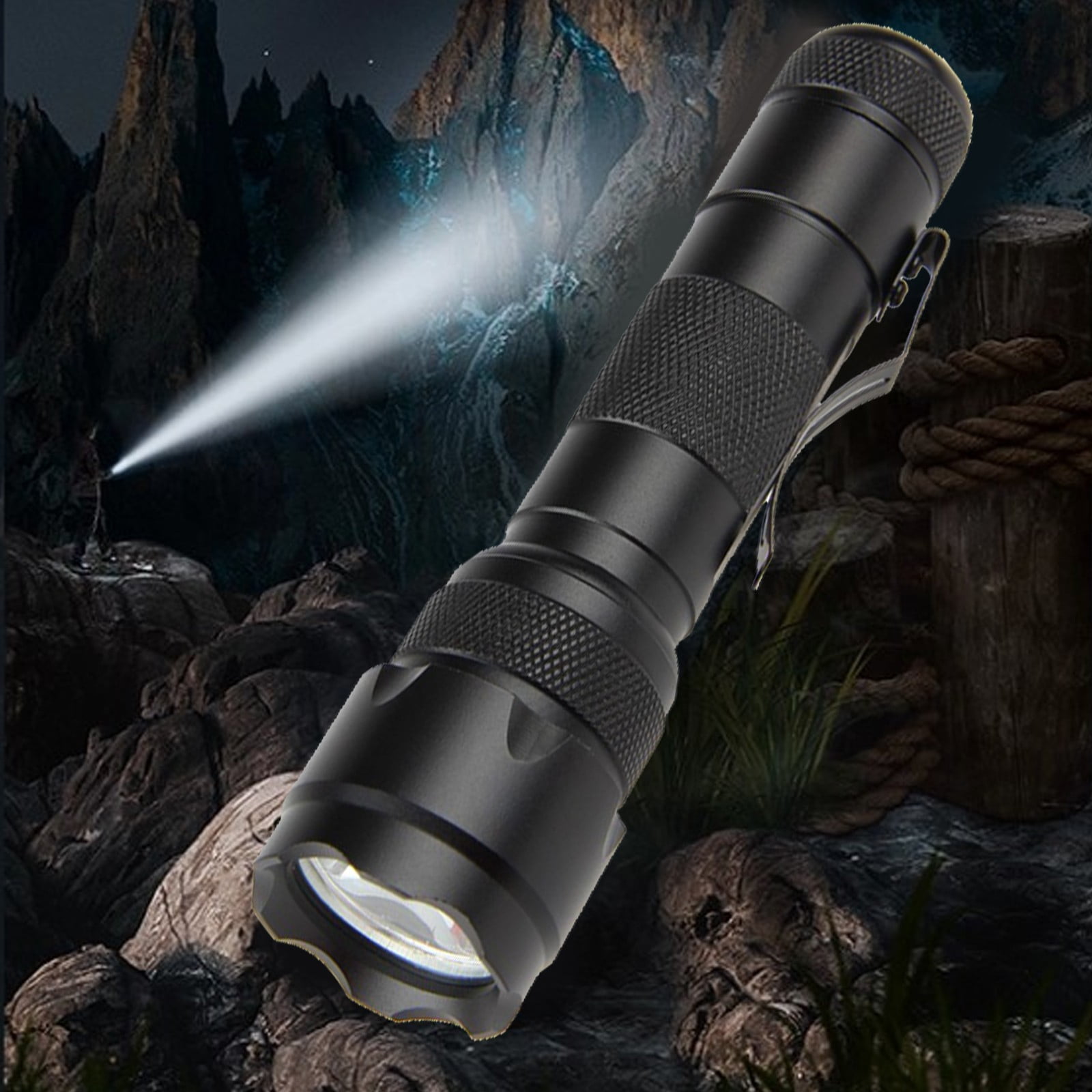 Yunuuuoa 5 Packs Rechargeable Flashlight 1200 Lumens High Power LED Light 5 Modes Adjustable Waterproof Long Range Outdoor Camping Hiking Emergency Flashlight with Type C Charging