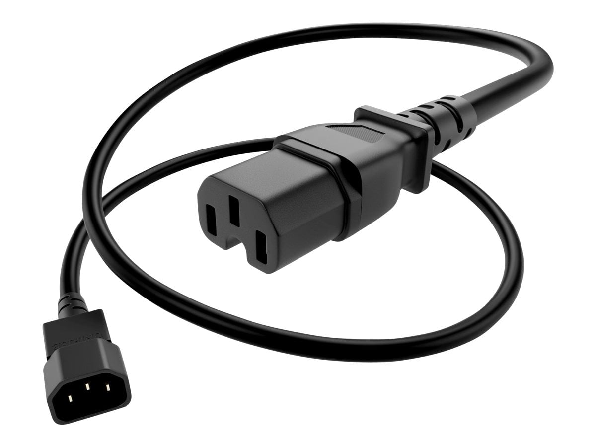POWER CORD C14 TO C15 15AMP BLACK, 12FT