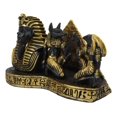 thumbnail image 3 of Ancient Egyptian Pharaoh Pyramid Anubis And Horus Business Card Holder Figurine, 3 of 8