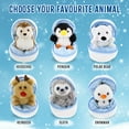 thumbnail image 4 of Made By Aliens Snowball Zip up Surprise Egg Stuffed Animal – 6 inch – Cute and Soft Plush Toy Assortment for Friends Family All Ages – Spring Easter Birthday Christmas (Sloth), 4 of 9