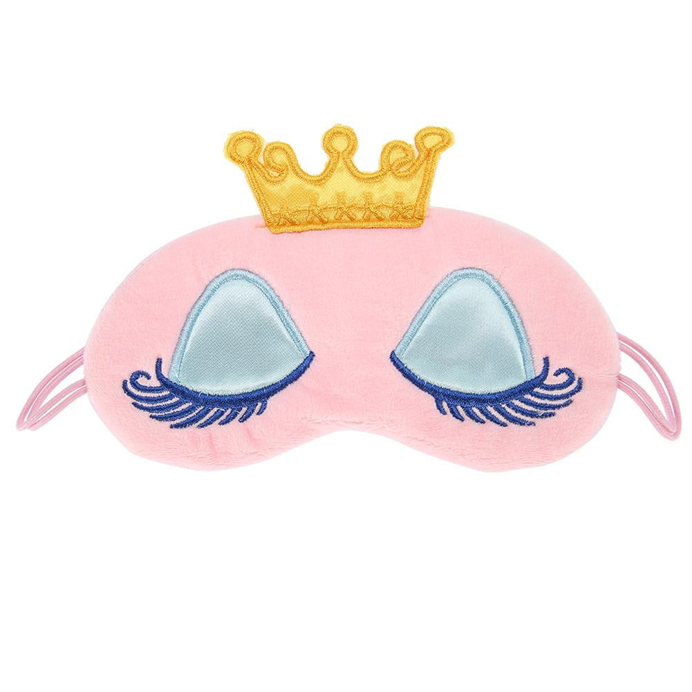 Mgaxyff 2 Colors Cute Crown Long Eyelashes Sleeping Beauty Eye Cover