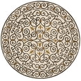 thumbnail image 3 of Safavieh Chelsea Aragon Oriental Wool Area Rug, Ivory/Dark Brown, 5'6" x 5'6" Round, 3 of 12