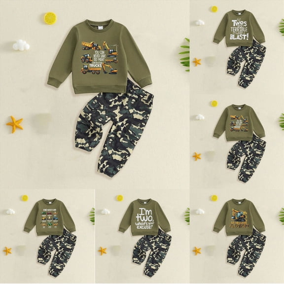 Toddler Baby Boy Fall Clothes Long Sleeve Pullover Sweatshirt Tops Joggers Pants Set Fall Winter Outfits,Cozy 6-12 Months 12-24 Months 2T 3T 4T 5T 6T 7T 8T 9T Children 3-4 Years