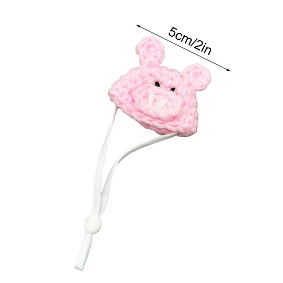 Nebwoak Mini Knitted Hat for Small Pets - Adjustable Strap Soft Cute Pet Hat with Frog/Carrot Patterns - for Hamster Bunny Hedgehog Bird - Holiday Photo Prop