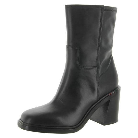 Franco Sarto Womens Penelope Leather Square Toe Ankle Boots