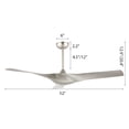 thumbnail image 6 of LEDET 52 in. 3-ABS Blades Nickel Indoor Ceiling Fan with Remote, 6 of 8