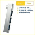 thumbnail image 2 of ESSAGER tipo C a concentrador USB 3 en 1 concentrador de expansión portátil para computadora/tableta/teléfono, 2 of 7