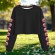 thumbnail image 3 of Camisetas de Manga Larga de las Mujeres Moda Impresa Suelta Casual Cuello Redondo Suéter Deportivo Top Se Ajusta Fiel Al Tamaño, 3 of 5