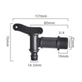 thumbnail image 3 of Mosiee Bucket Plastic Faucet Tools Thread Plastic Tank Tap Adapter 26.2Mm Fitting Connector Water For Ibc Garden Hose, 3 of 9