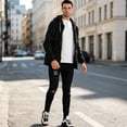 thumbnail image 5 of Smawell Men Hooded Multi Pocket Cargo Windbreaker Jacket, 5 of 6
