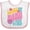 White and Pink, variant on Inktastic Nana and Pops Love Me Retro Flowered Girls Baby Bib