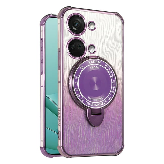 Kickstand Case for OnePlus Nord 3 Cover Soft TPU Silicone Phone Case with Luxury Magnetic Mirror Stand Shell for Women Men Anti-Fall Protective Cover Compatible with OnePlus Nord 3 Case