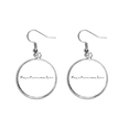 thumbnail image 1 of Quote Victory Won't Come To Me Unless I Go To It Ear Dangle Silver Drop Earring Jewelry Woman, 1 of 3