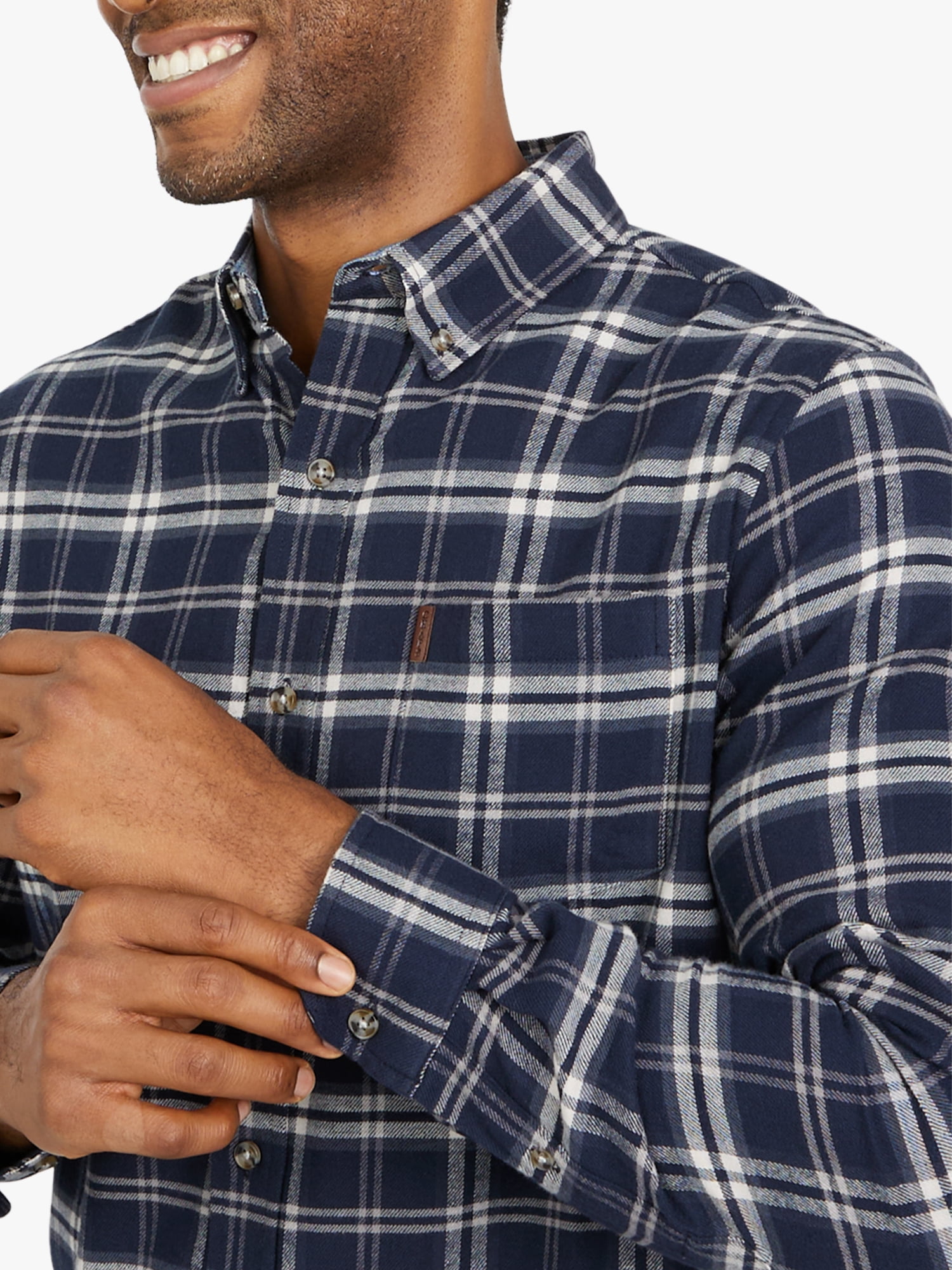 Chaps Men's and Big Men's Comfort Stretch Flannel Shirt, Sizes S-2XL
