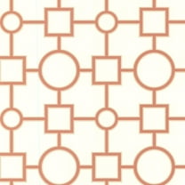Brewster Geometric Burnt Sienna Geovine Wallpaper