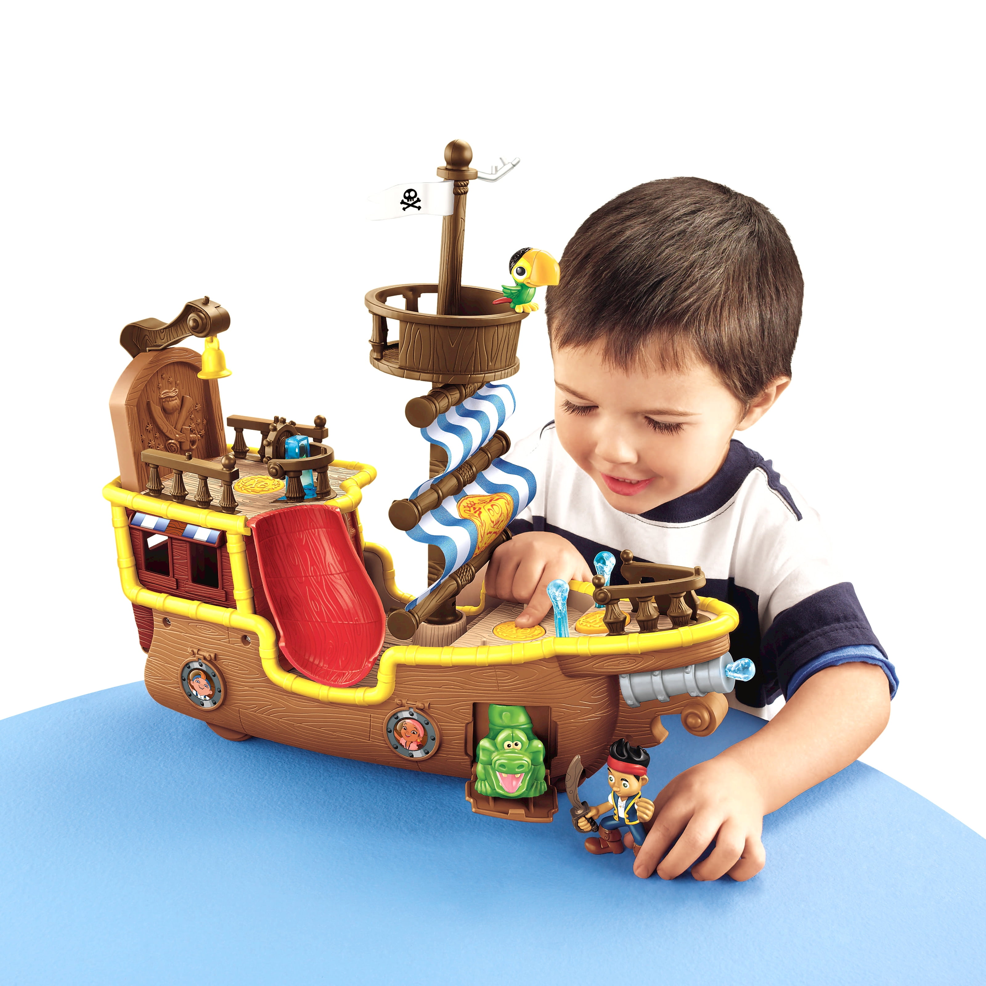 Игрушки год и восемь. Jake and the Neverland Pirates игрушки. Пираты Нетландии корабль. Пиратский корабль Fisher Price. Пиратский корабль игрушка Fisher Price.