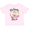 thumbnail image 3 of Inktastic Baby Flamingo My Grandma Loves Me with Flower Wreath Boys or Girls Toddler T-Shirt, 3 of 5