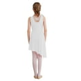 thumbnail image 2 of YiZYiF Girls Ballet Lyrical Dance Dress Flower Sequin Sleeveless Leotard with High Low Skirt Dance Costumes White 10, 2 of 7