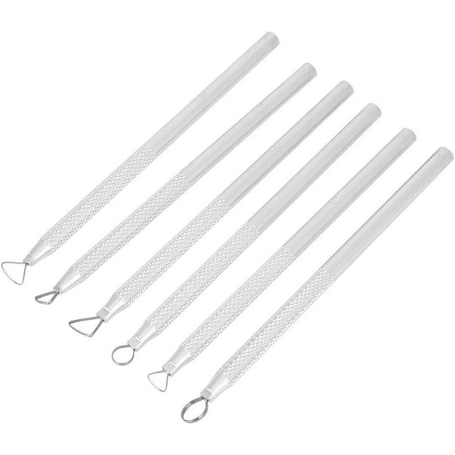 6 Unids/Set Tallado Arcilla Raspador Grabado Esculpir Cerámica Herramientas Aleación de Aluminio Para Lodos Relieve Modelado Alisado