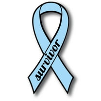 Magnet Me Up Prostate Cancer Survivor Aqua Ribbon Magnet Decal, 3.5x7 In, Vinyl Automotive Magnet