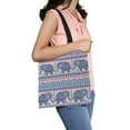thumbnail image 2 of ABPHQTO Vintage Lotus Ethnic Elephant African Tribal Ornament Canvas Bag Reusable Tote Grocery Shopping Bags Tote Bag 14x16 inch, 2 of 2