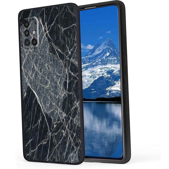 Dark-Marble-214 Phone Case, Degined for Samsung Galaxy A71 4G Case Men Women, Flexible Silicone Shockproof Case for Samsung Galaxy A71 4G