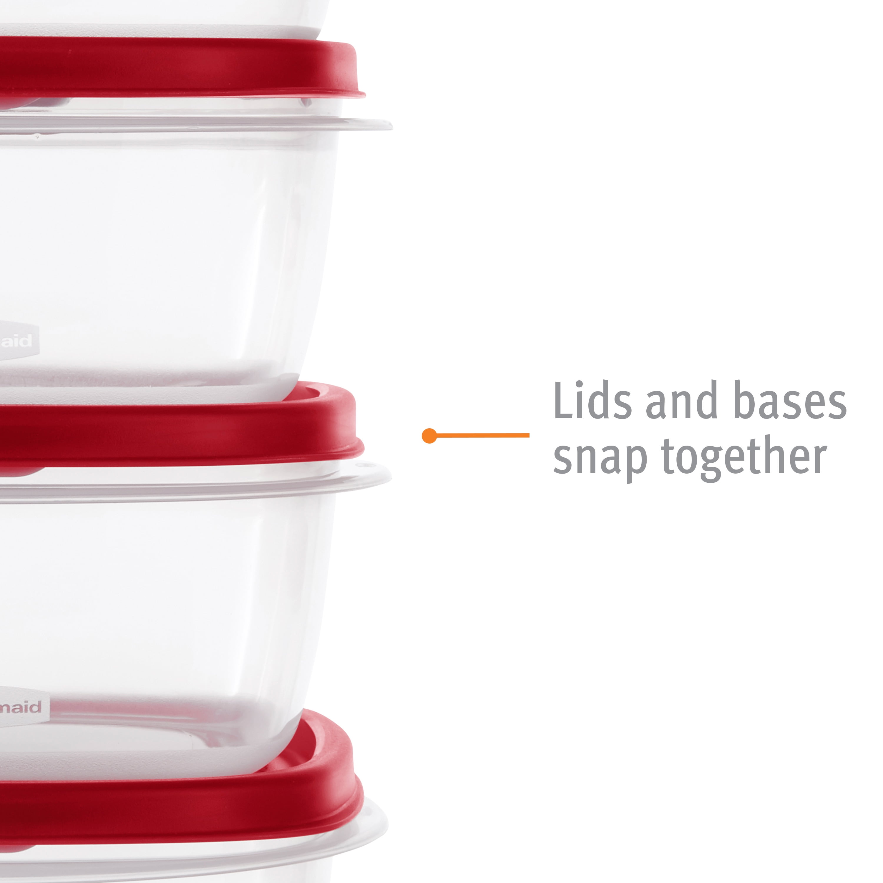 Rubbermaid Easy Find Lids Food Storage Set - Racer Red/Clear, 18 pc - Foods  Co.