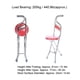 thumbnail image 4 of Bastón con Asiento plegable Ecomeon Rojo Acero Inoxidable, 4 of 6