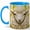 Blue, variant on Ornate Sheep Coffee Mug, Farm Animal Mug, Ceramic 11 oz