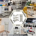 thumbnail image 3 of Olympia Tools 89-355 Pack N Roll Collapsible Service Cart, XL, 300LB Capacity, 3-Tiered, Gray, 3 of 8