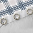 thumbnail image 4 of Homewish Geometric Plaid Curtains Pack of 2 (42x84 Each),Modern Minimalist Striped Curtains Blackout,Gray Deepblue Bedroom Curtains For Teens,Ultra Soft Home Decor, 4 of 6