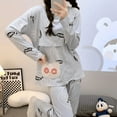 thumbnail image 1 of Maternity Nursing Pajama Set with Easy Access Nursing Cotton Polyester Contrast Print, 1 of 10