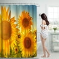 thumbnail image 2 of Shower Curtain 70x70 Inch With 12 Plastic Hooks Waterproof Bathroom Heavy Side Machine Washable Quick Dry, 2 of 7