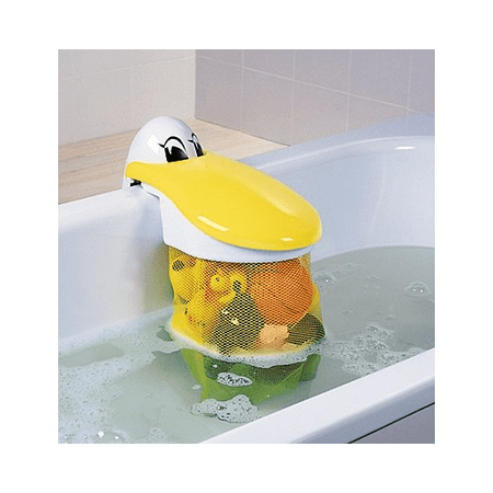 Kidskit Bath Toy Organizer Bath Toy Holder Featuring A Pelican With A Bath Toy Storage Net For Bath Toys