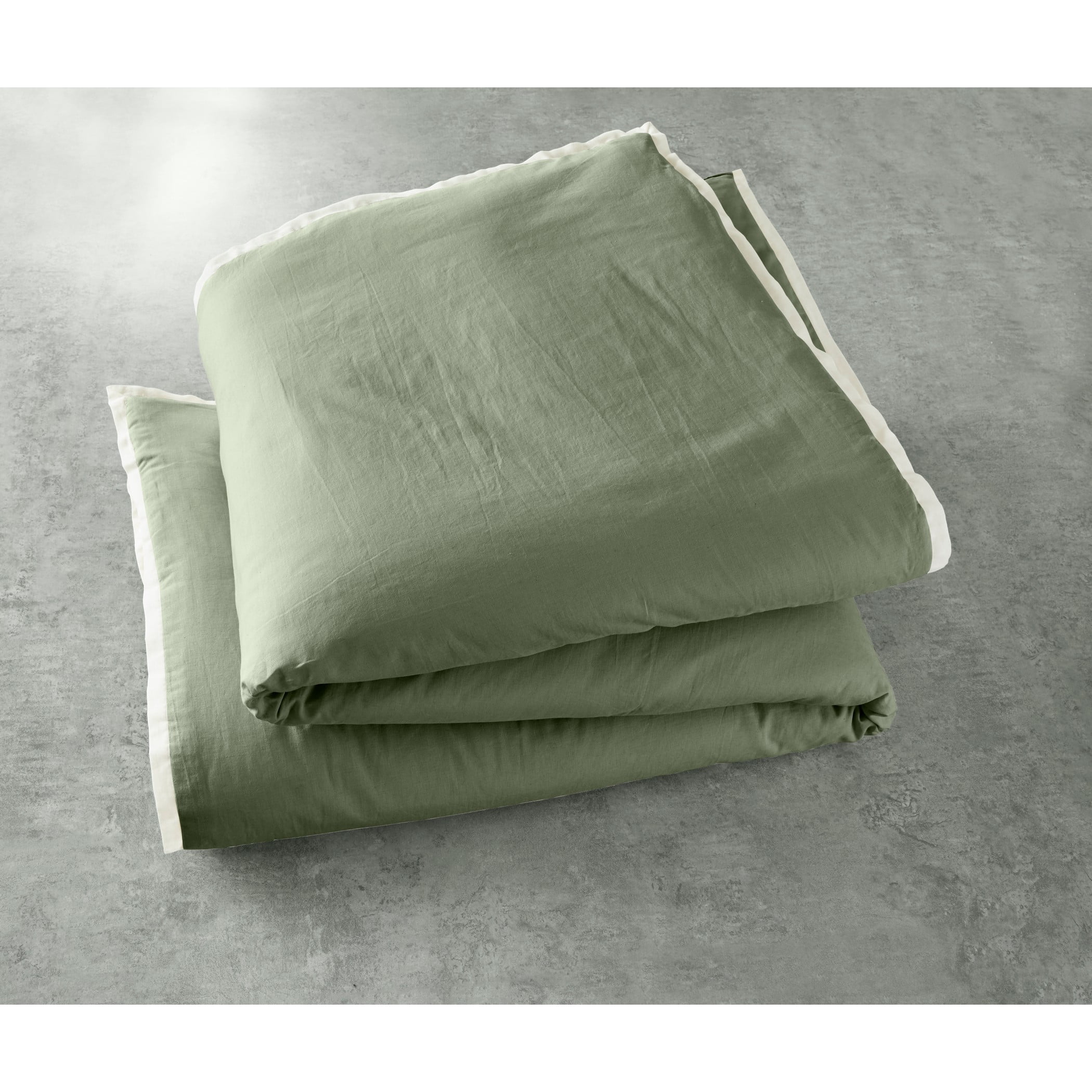 Better Homes & Gardens 3-piece Green Linen Duvet Cover Set, Full/Queen