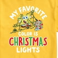 thumbnail image 3 of SpongeBob SquarePants - My Favorite Color Is Christmas Lights Spongebob and Gary - Men's Short Sleeve Graphic T-Shirt, 3 of 6