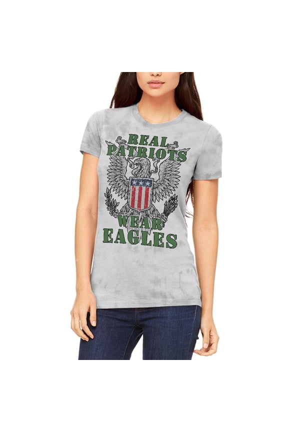 Real Patriots Wear Eagles Juniors Soft T Shirt Soft Green Triblend MD