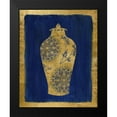 thumbnail image 2 of Tava Studios 20x24 Black Modern Framed Museum Art Print Titled - Sapphire and Gold Urn II, 2 of 5