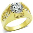thumbnail image 1 of Women IP Gold Stainless Steel Ring with AAA Grade CZ in Clear - Size 6, 1 of 1