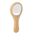 thumbnail image 1 of Cosmetic Makeup Mirror, Handheld Makeup Mirror Wood Handle Portable  for Travel, 1 of 7