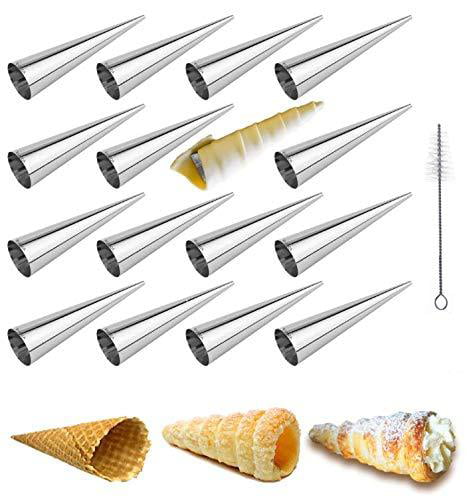Filled Dessert Pastry Cone Metal. 20 Pcs Set Cream Horn Molds