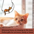 thumbnail image 3 of Orange Decor Gifts for Lovers, Stained Glass Window Hangings Sleeping Suncatcher for Window, 3 of 7