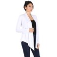 thumbnail image 2 of Simlu Cárdigans blancos para mujer Cárdigan blanco de talla grande y cárdigan ligero blanco Reg cárdigan grande, 2 of 5