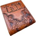 thumbnail image 2 of Floral Leather Cowboy Praying At Cross Wallet, 2 of 11