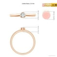 thumbnail image 5 of ANGARA Natural 0.16 Ct. Diamond Solitaire Ring in 14K Rose Gold for Women (Ring Size: 3), 5 of 11