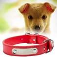 thumbnail image 3 of PU Leather Dog Collar Padded Personalized Pet Name Pet ID Collar Customized for Small Medium Large Dog - Black, 3 of 9