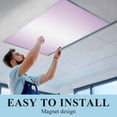 thumbnail image 6 of Light Purple Ombre Fluorescent Light Covers, Modern Gradient Abstract Art Magnetic Light Covers for Ceiling Lights, Fluorescent Ceiling Shade Filters for Classroom Bedroom Office 4x2Ft x 1PCS, 6 of 8
