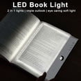 thumbnail image 4 of Book Light, Rechargeable Clear LED Flat Reading Light with 3 Colors & Timer, Dimmable Panel Plate Lamp Book Full Page Light for Reading in Bed at Night, Holiday Gifts for Readers, 4 of 8