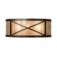 thumbnail image 6 of Meyda Tiffany 233537 Black Stallion 4 Light 24" Wide Flush Mount Drum Ceiling Fixture -, 6 of 7